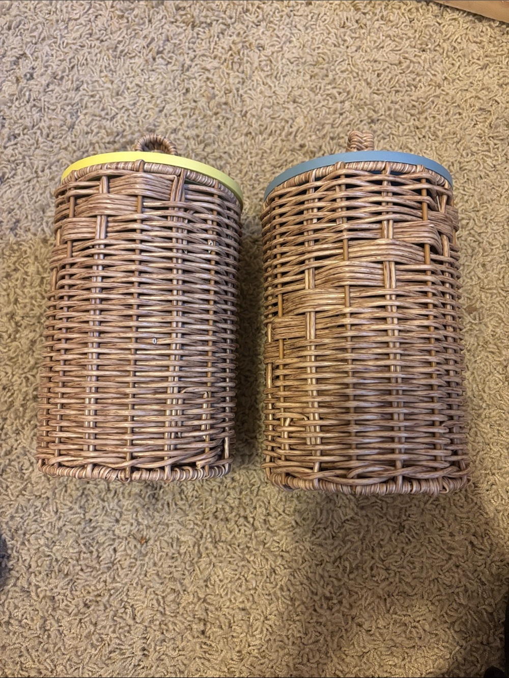 Wicker storage containers